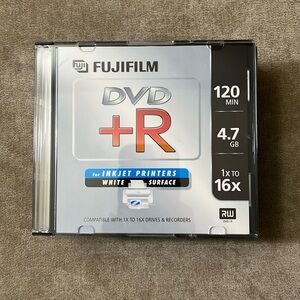 NEW Fujifilm DVD-R 4.7 GB TEN DISCS